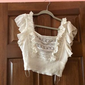 Free People Ivory blouse